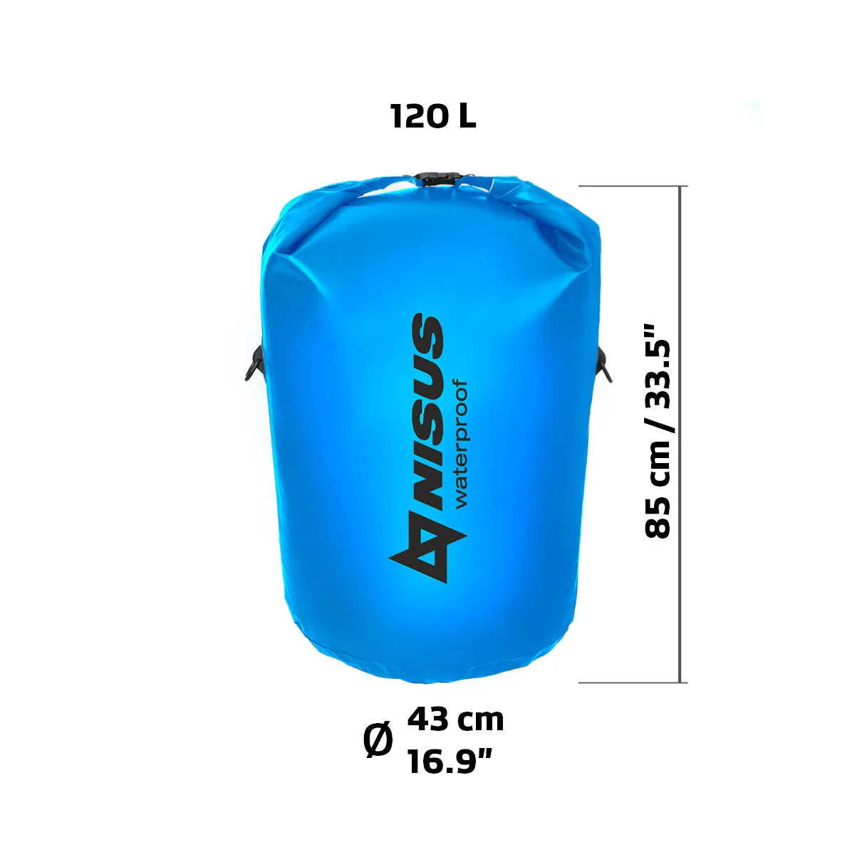 120 L Blue Large Waterproof Bag | Dry Bag for Kayaking and Fishing