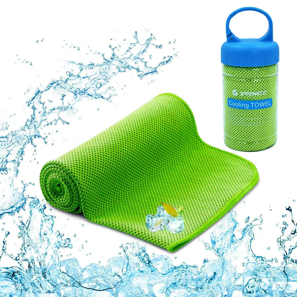 2 Pcs Cooling Towel Bottle Microfibre Quick Dry Breathable for Neck & Face During Sports