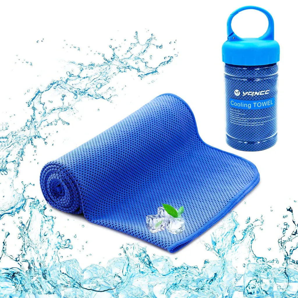 2 Pcs Cooling Towel Bottle Microfibre Quick Dry Breathable for Neck & Face During Sports