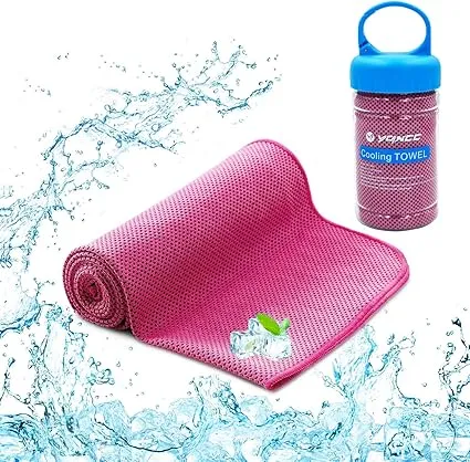 2 Pcs Cooling Towel Bottle Microfibre Quick Dry Breathable for Neck & Face During Sports