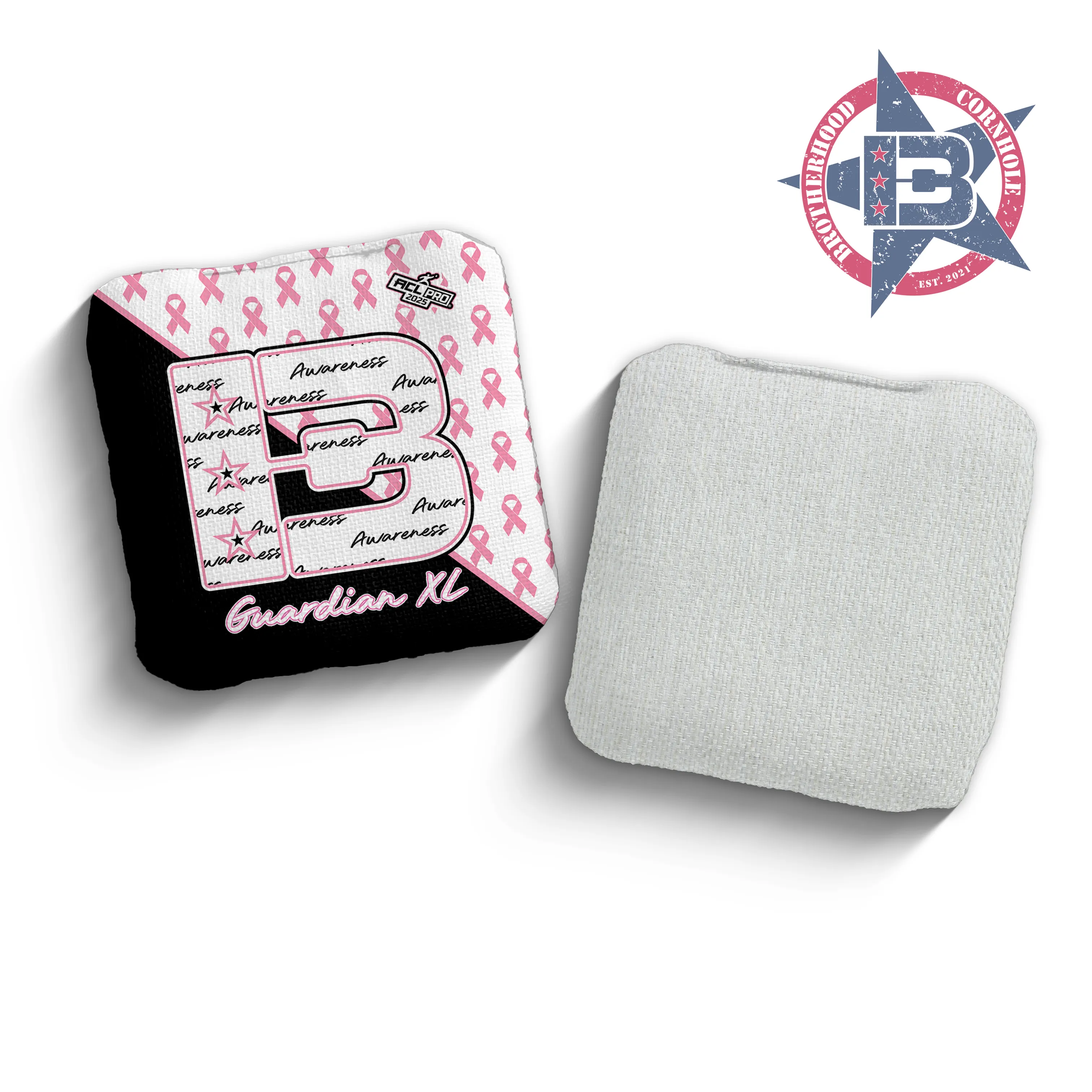 2025 Brotherhood Cornhole Guardian X Breast Cancer Awareness Edition ACL Pro Stamped Cornhole Bags