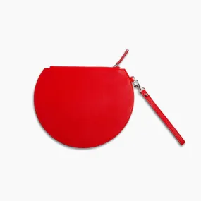 3/4 Moon Clutch in Red