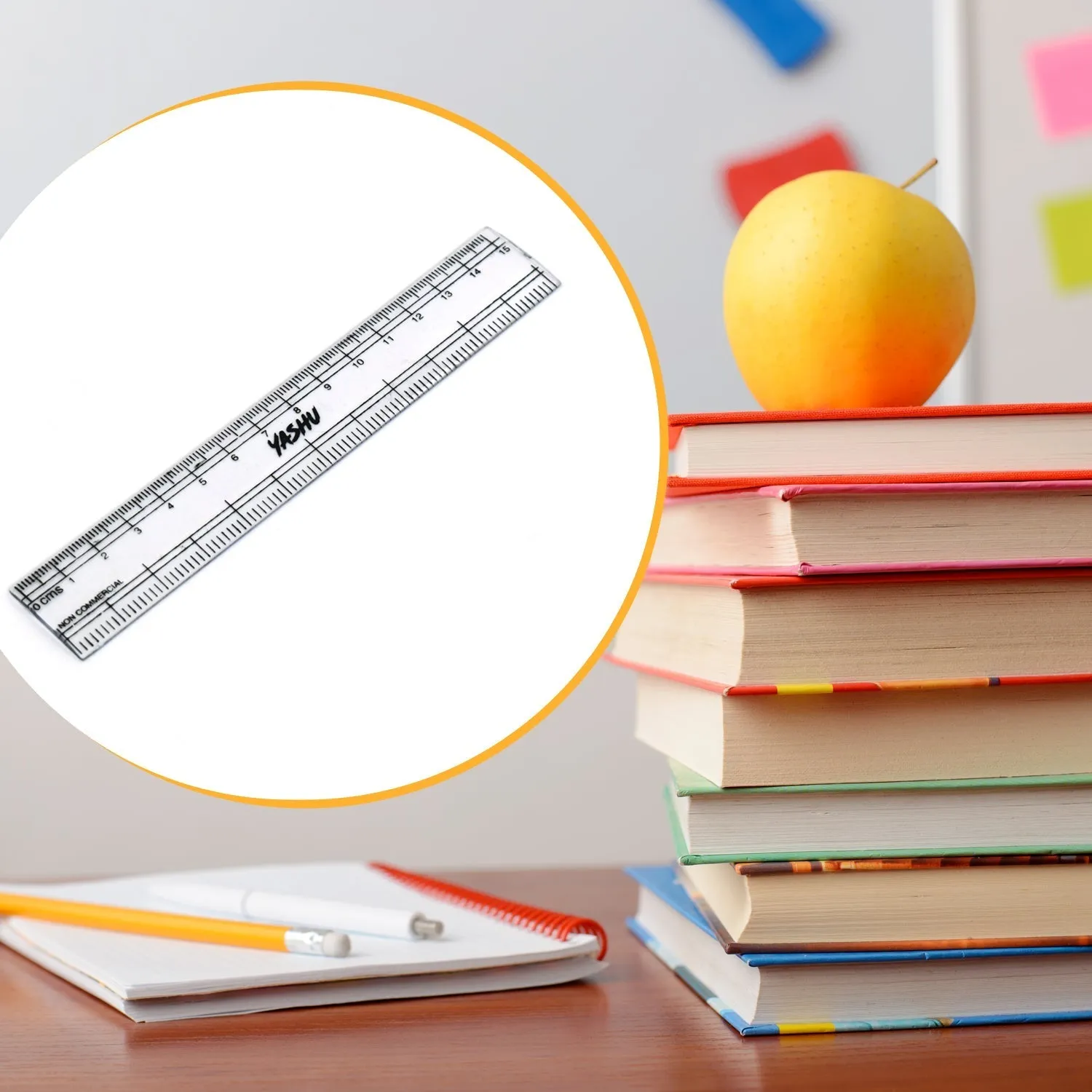 4840 15Cm Ruler For Student Purposes While Studying And Learning In Schools And Homes Etc. (1Pc)