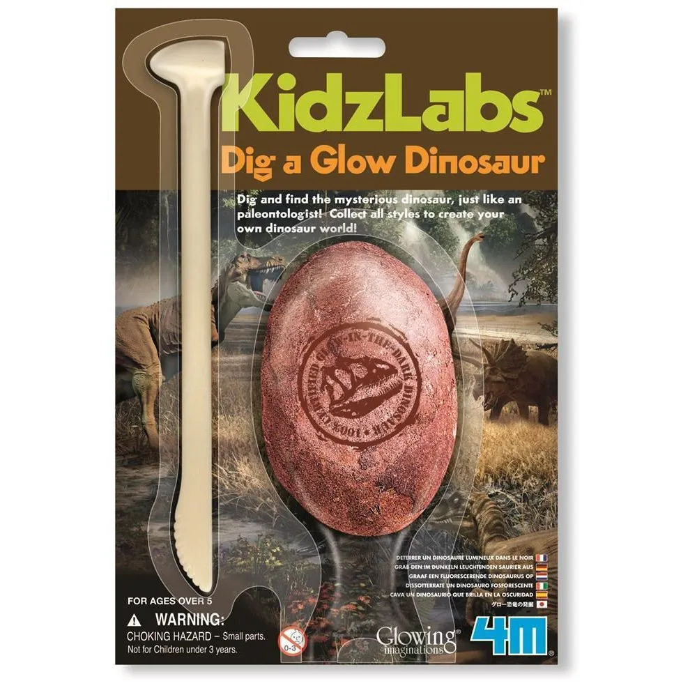 4M dig a glow dinosaur assorted