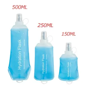 500ml Soft Flask Foldable Water Bag Portable Ultralight TPU Drink Bottle Outdoor Sport Hiking Camping Hydration Pack BPA-Free