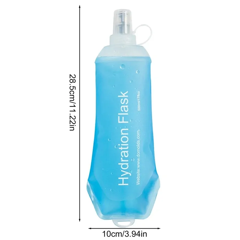 500ml Soft Flask Foldable Water Bag Portable Ultralight TPU Drink Bottle Outdoor Sport Hiking Camping Hydration Pack BPA-Free