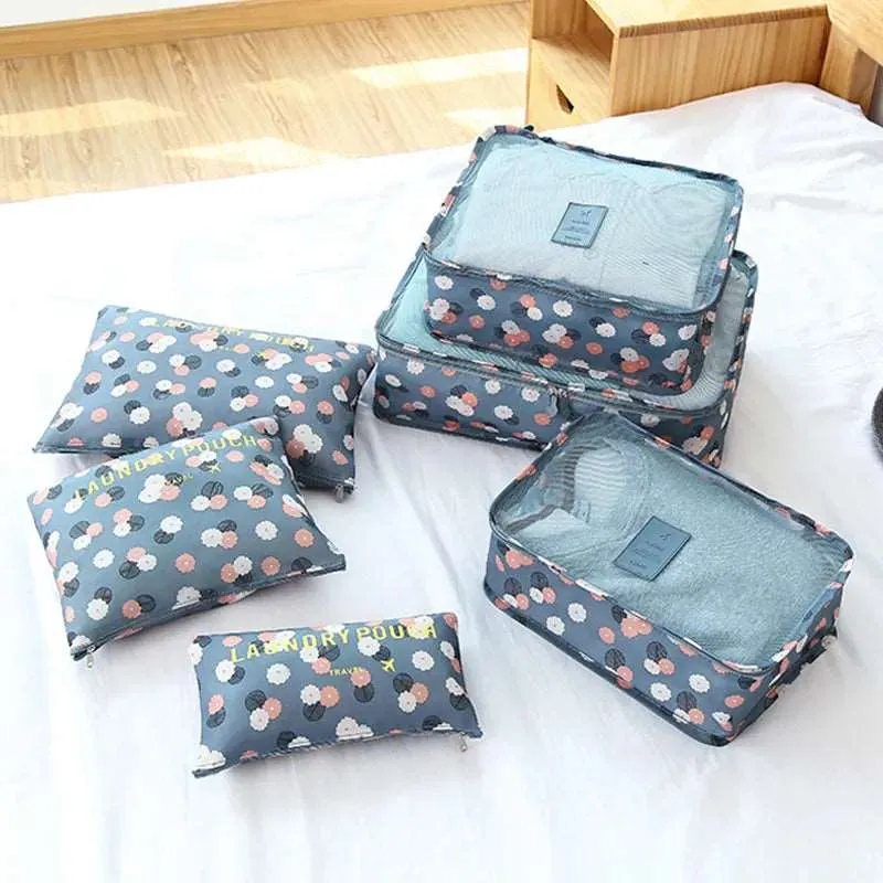 6pcs Travel Storage Organiser Bags