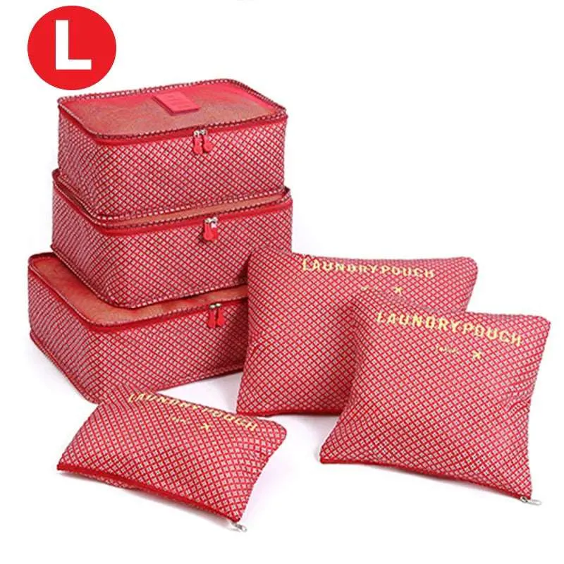 6pcs Travel Storage Organiser Bags