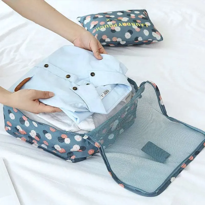 6pcs Travel Storage Organiser Bags