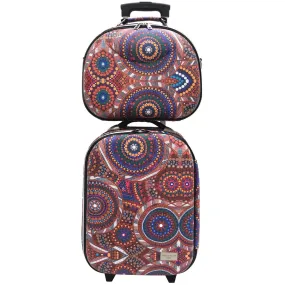 Aboriginal Art Airport Trolley Set Community Unity