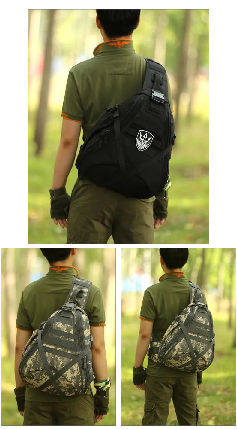 ACU Digital Tactical One Strap Backpack For Men Tactical Sling Bag For Men Nylon Military Backpack