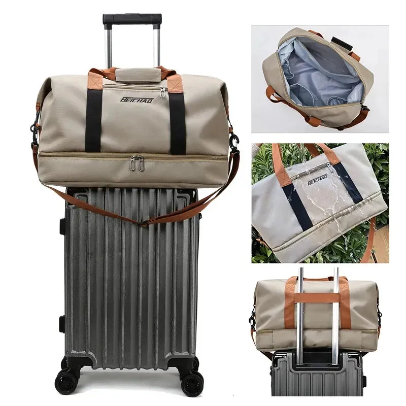 Adventure Awaits: Durable Travel Duffle with Wet/Dry Compartment