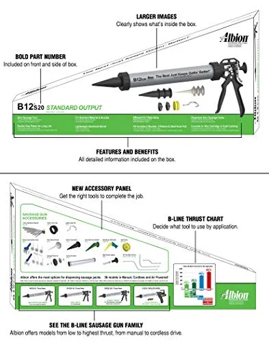 Albion Engineering Company B12S20 B-Line Manual Sausage Caulking Gun