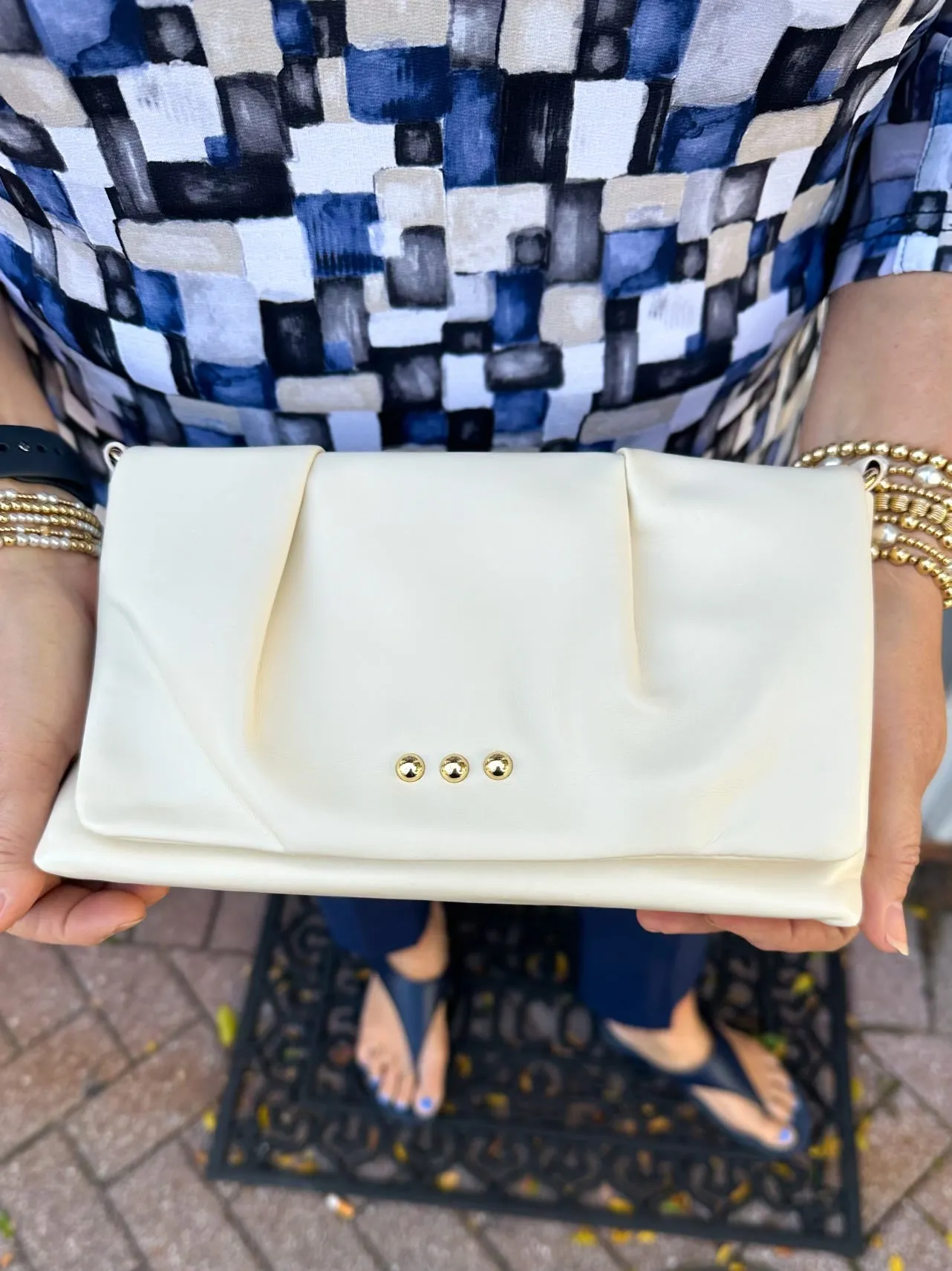 Aurora Cream Clutch