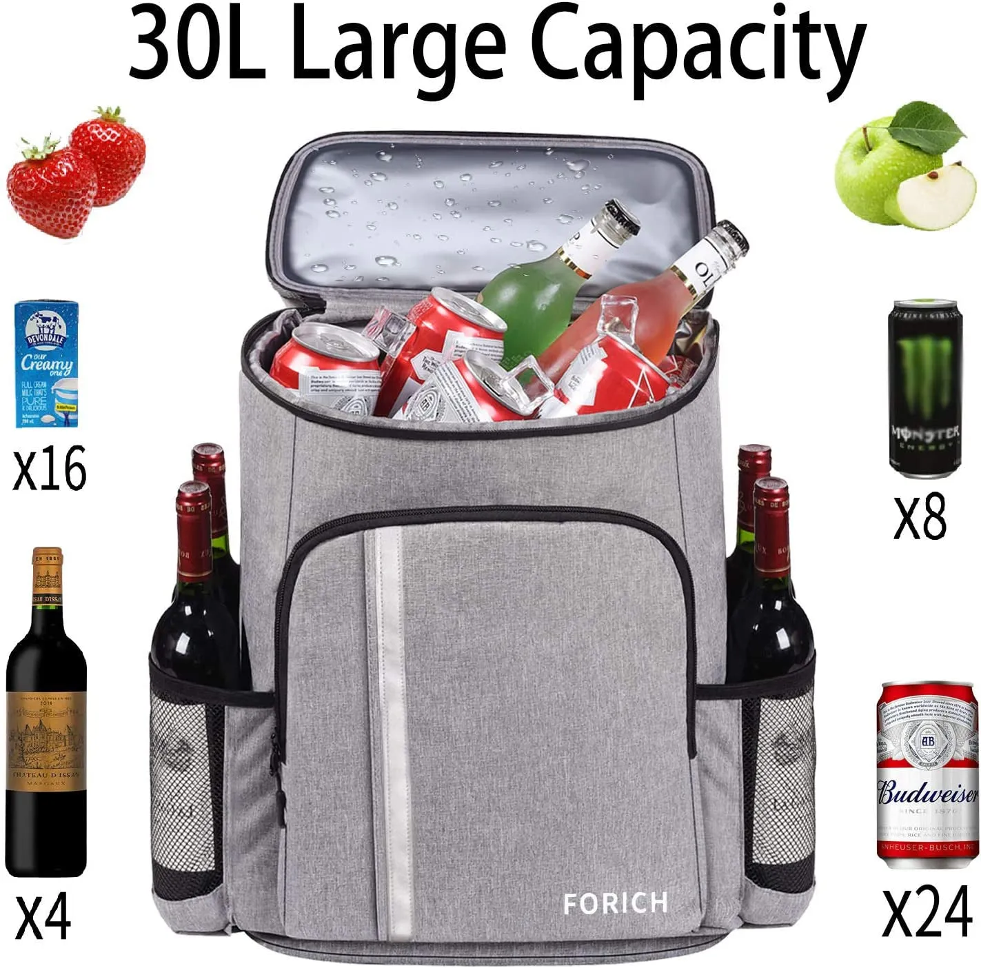 Backpack Cooler Leakproof Insulated Waterproof | Lightweight Soft | 30 Cans