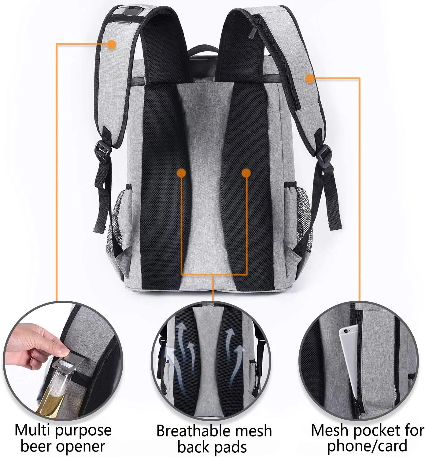 Backpack Cooler Leakproof Insulated Waterproof | Lightweight Soft | 30 Cans