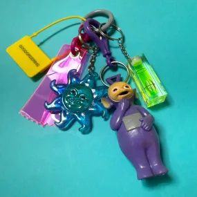 Bag charm and vintage keyring teletubby