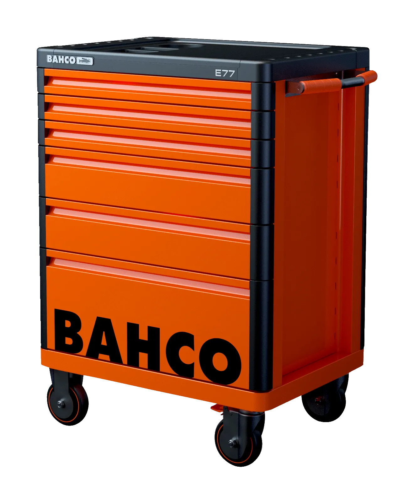 Bahco 1477K6 E77 Premium 6 Drawer Orange Mobile Roller Cabinet