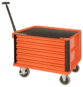 Bahco 1482K5W 26″ E82 Orange 5 Drawer Top Chest/Tool Box on Wheels