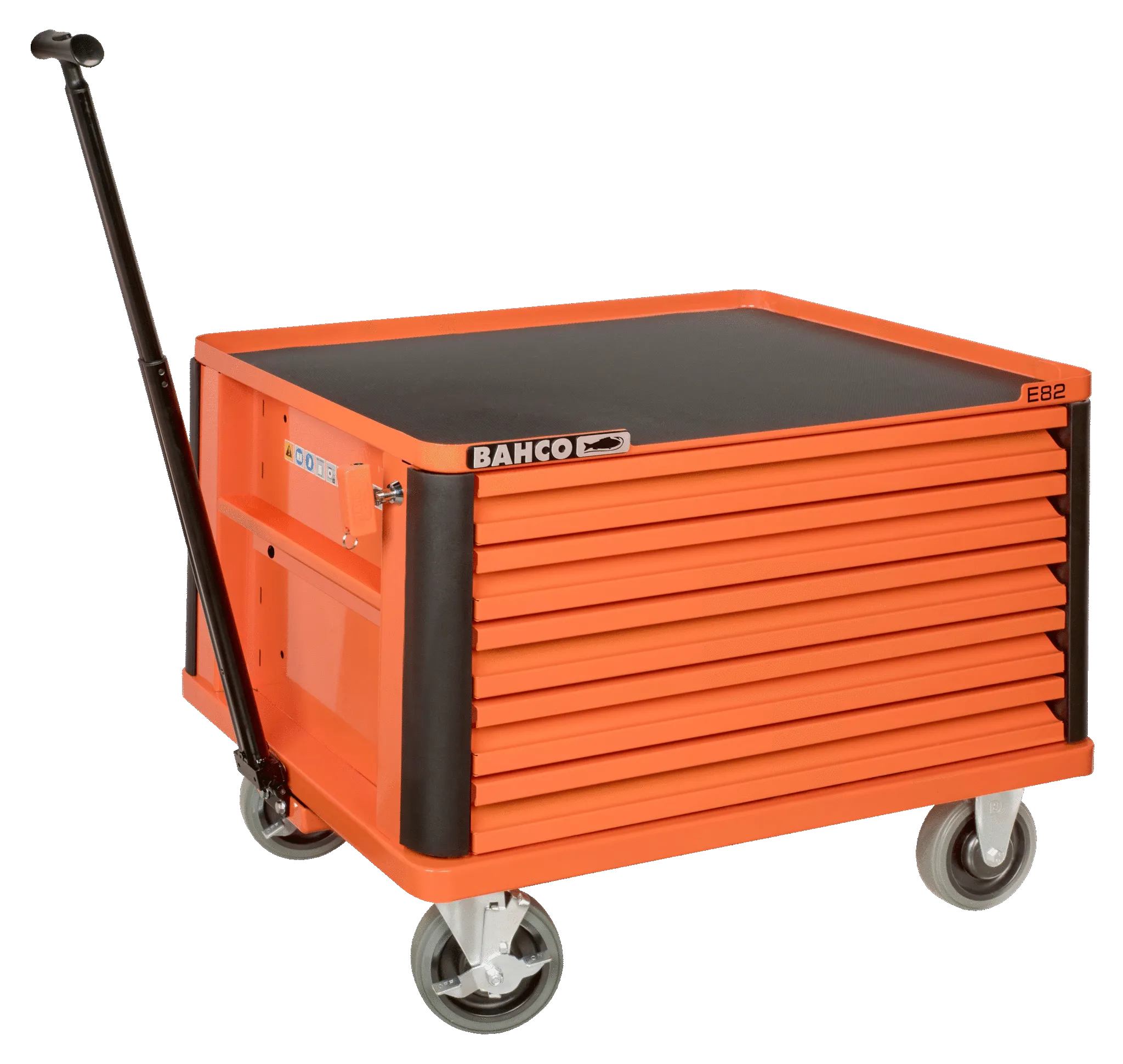 Bahco 1482K5W 26″ E82 Orange 5 Drawer Top Chest/Tool Box on Wheels