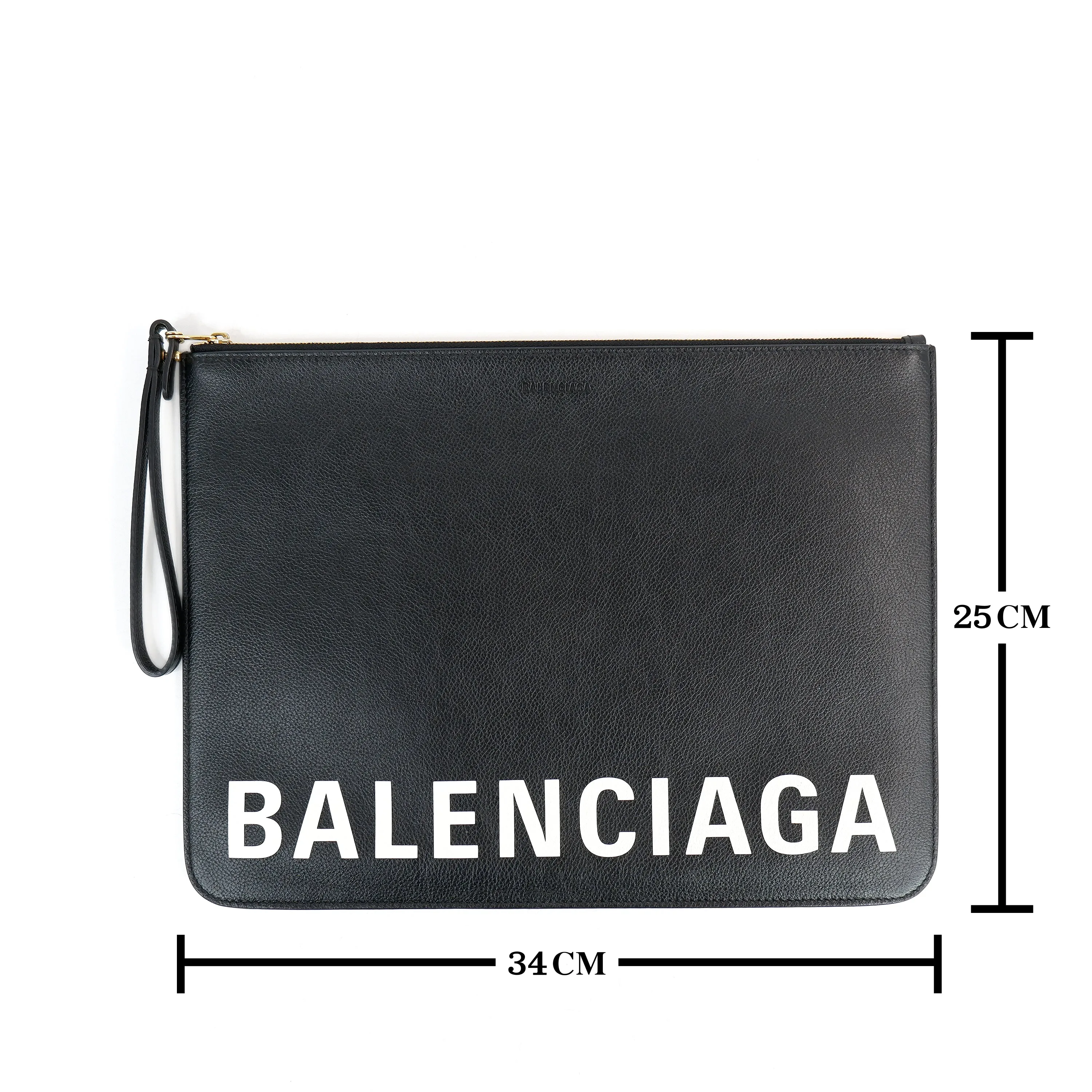 Balenciaga Zip Clutch Black