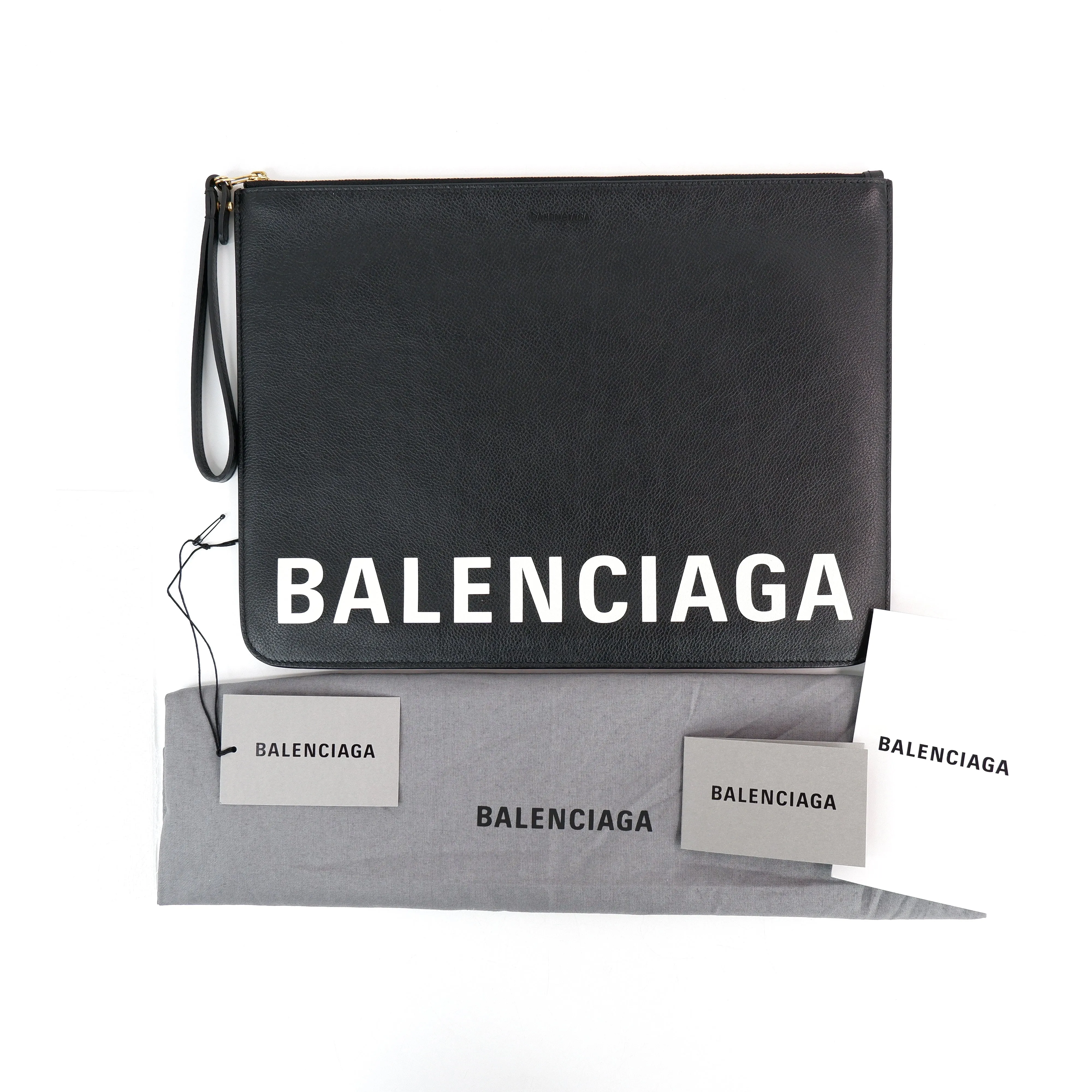 Balenciaga Zip Clutch Black