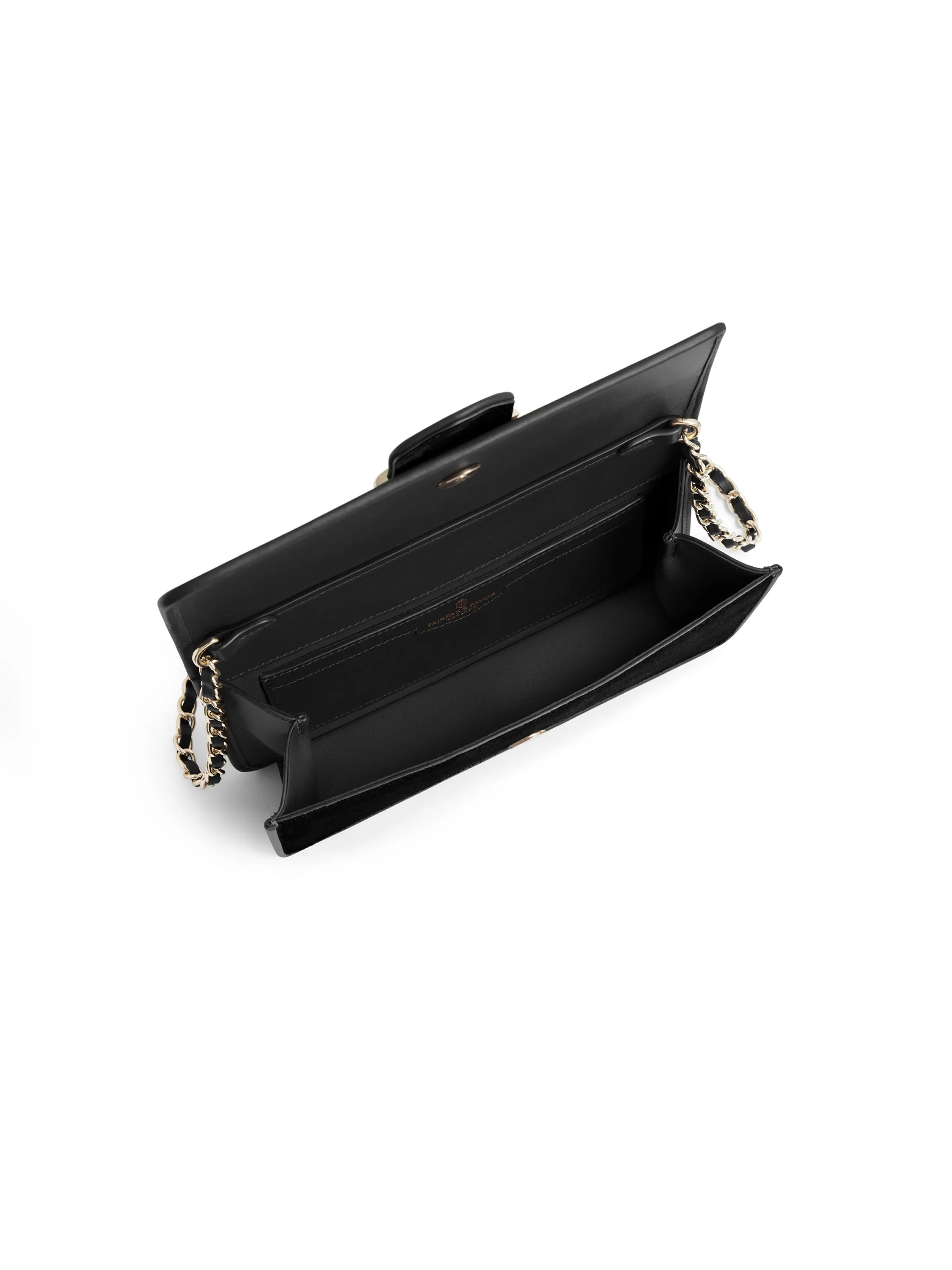 Belmont Clutch - Black Suede