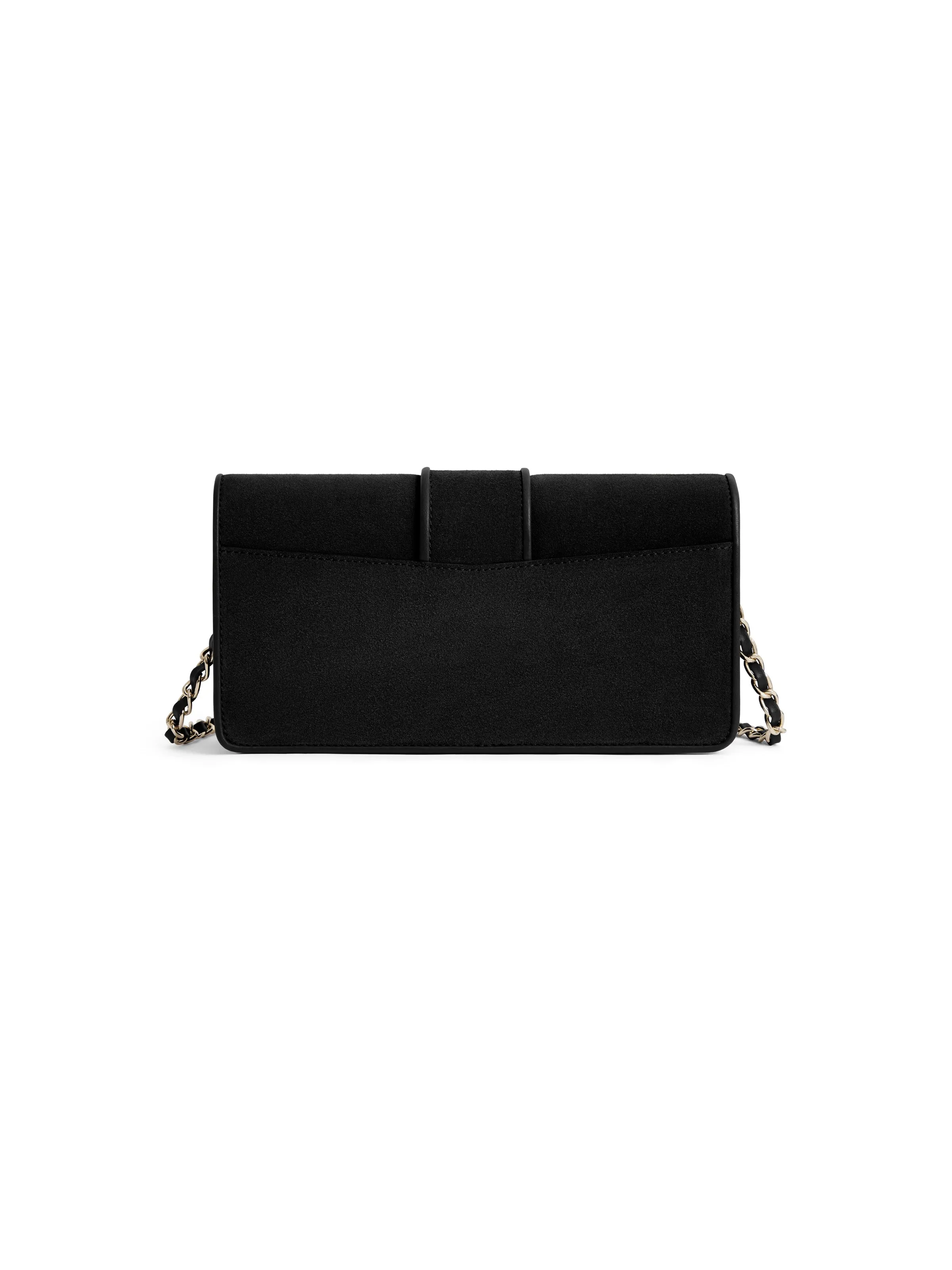 Belmont Clutch - Black Suede