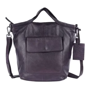 Bianca Crossbody Tote in Eggplant