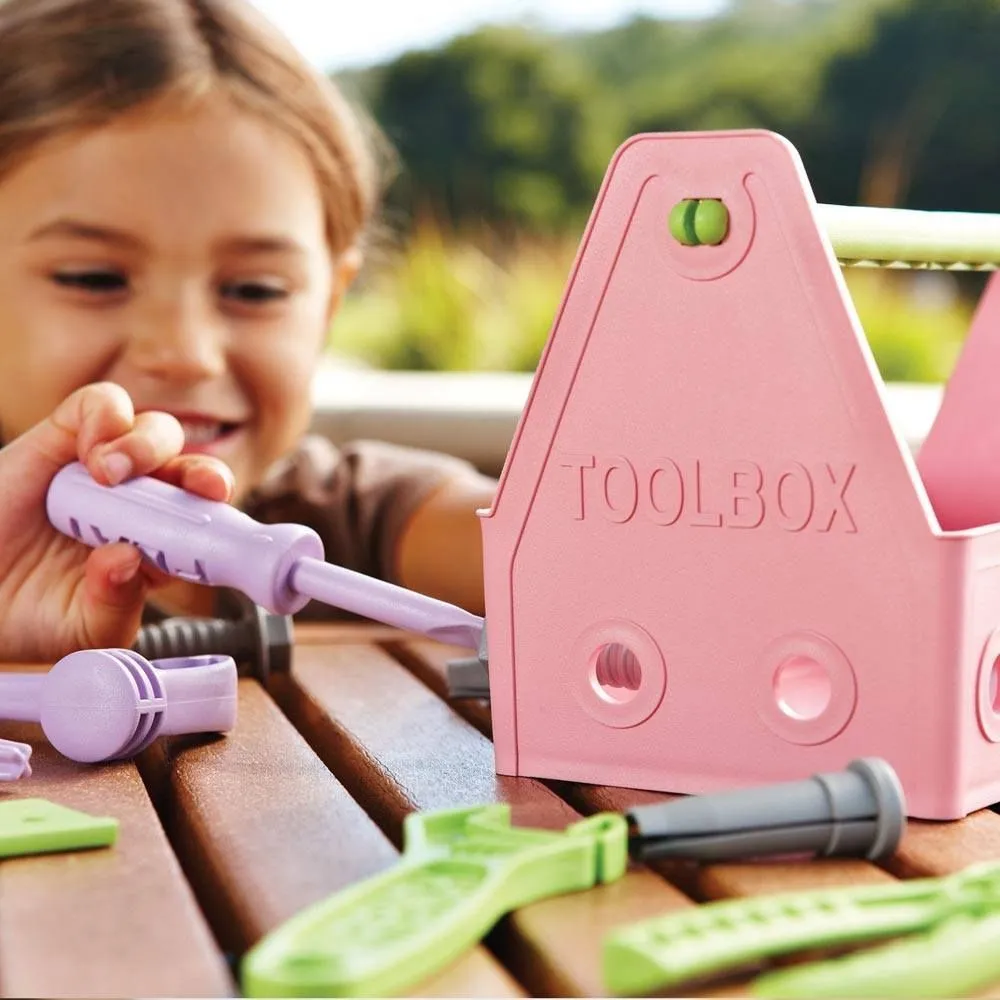 Bigjigs Toys Eco Friendly Pink Tool Set