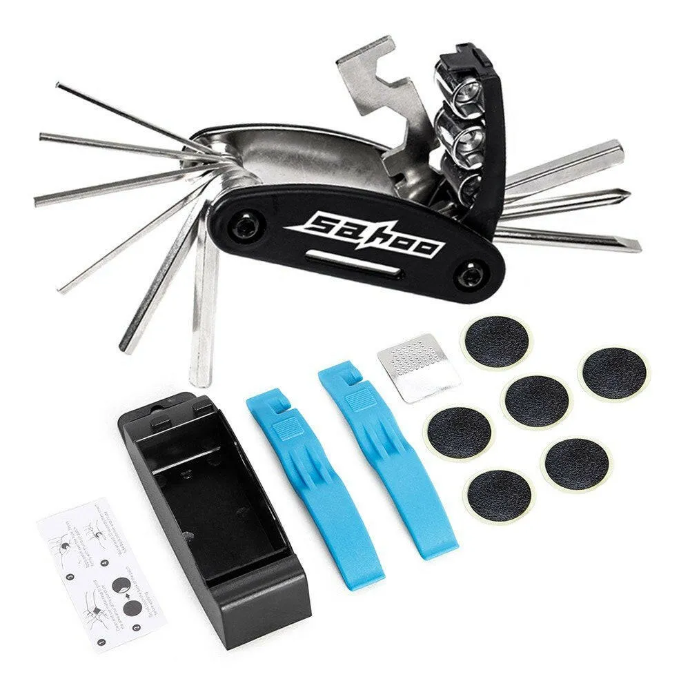 Bike Repair Tool Kits Bicycle Saddle Bag Cycling Seat Pack 16 in 1 Multi Function Repair Tool Kit