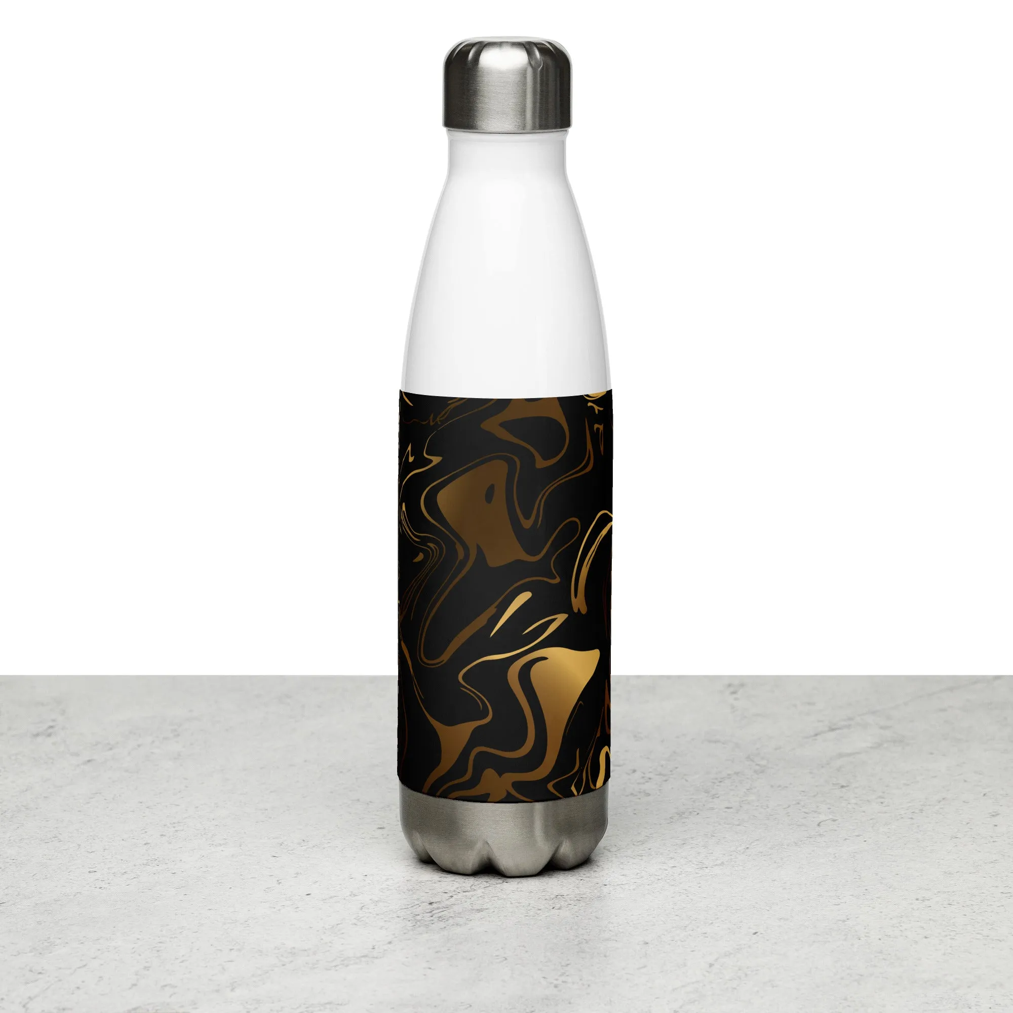 Black & Gold Water Bottle