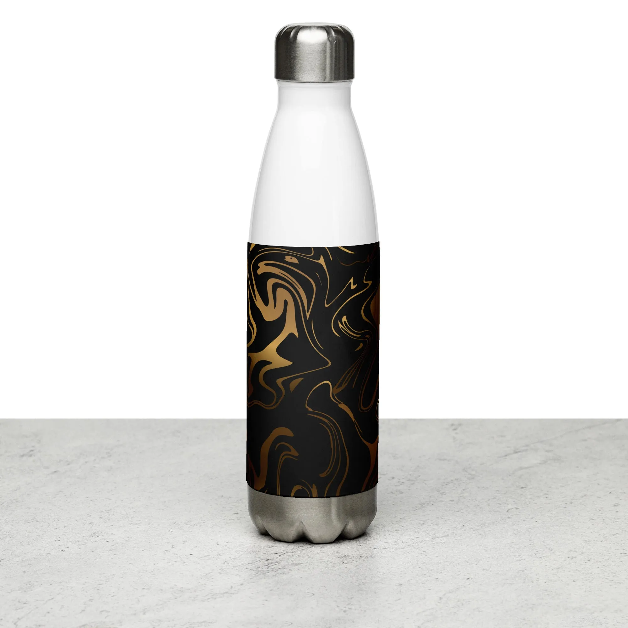 Black & Gold Water Bottle