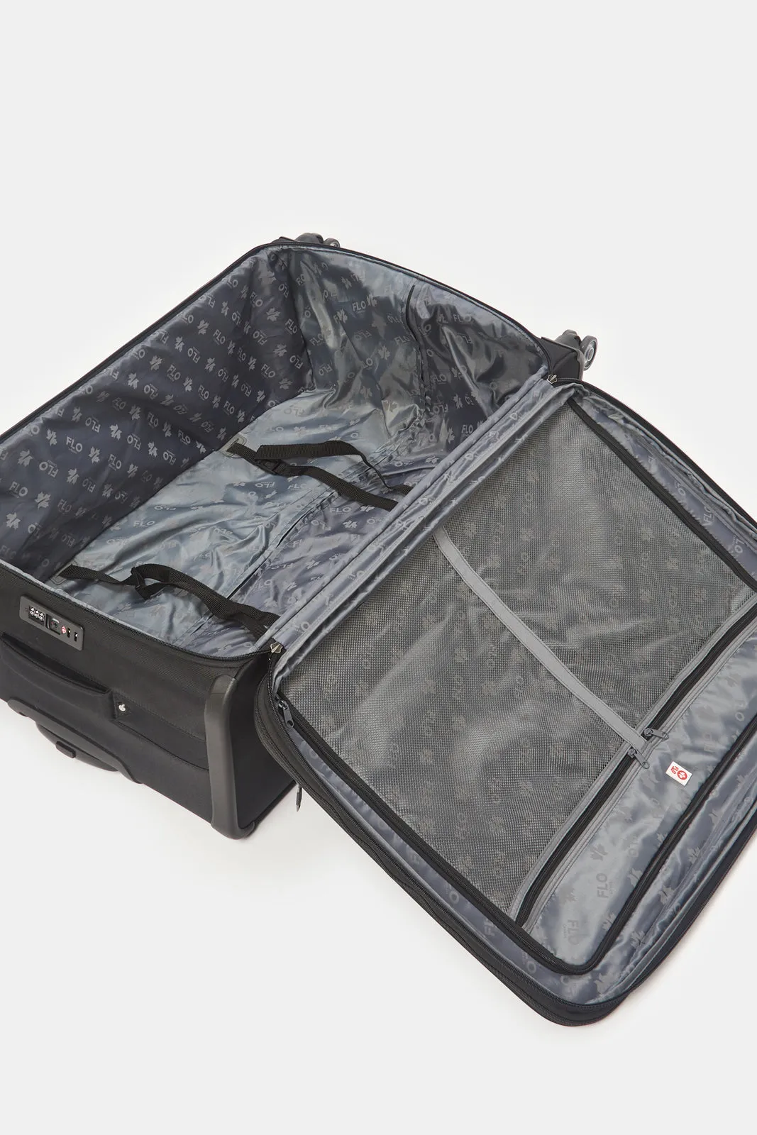 Black Soft Trolley Luggage (24 Inch)