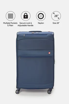 Blue Soft Trolley Luggage (28 Inch)