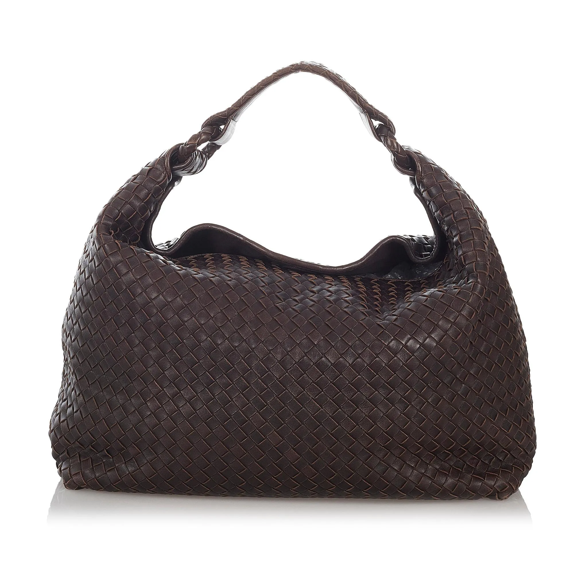 Bottega Veneta Intrecciato Leather Hobo Bag (SHG-26811)