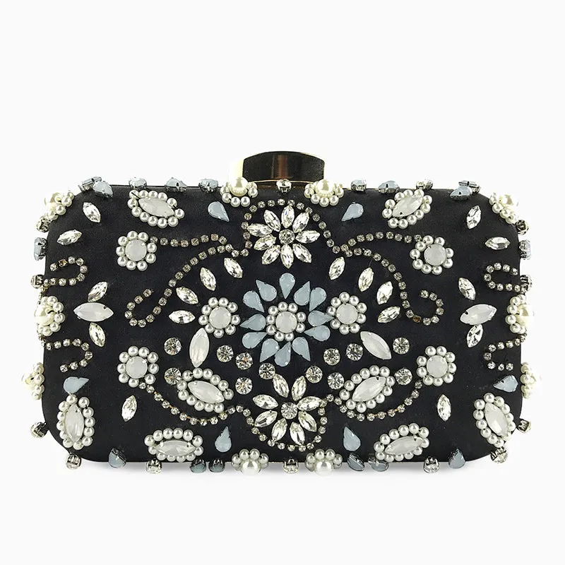 Braelyn Bead Embroidered Clutch Bag