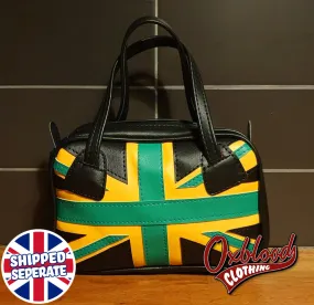 British Jamaican Flag Reggae Girl Handbag - GWENDA Style - Hand-stitched Skinbyrd Bag