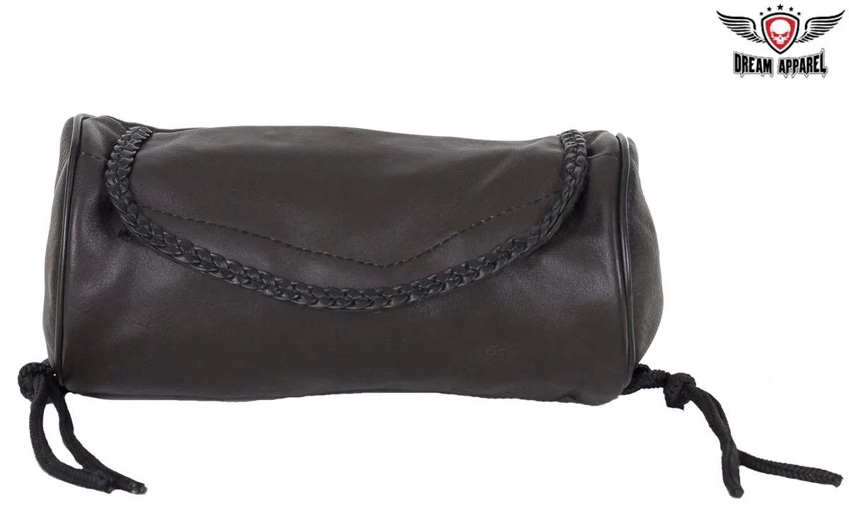 Brown Leather Motorcycle Tool Bag