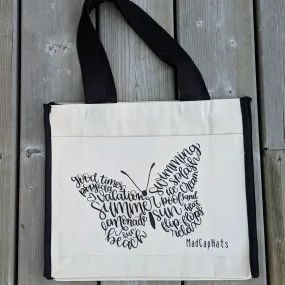 Butterfly days of summer Cotton Canvas Tote Bag