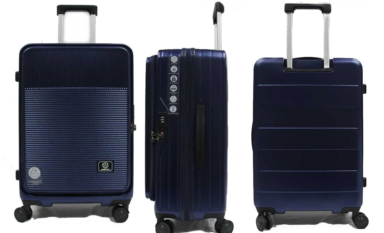 Cabriolet Polycarbonate Expandable Anti-theft Luggage with Recessed TSA Lock