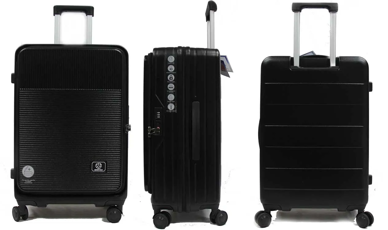 Cabriolet Polycarbonate Expandable Anti-theft Luggage with Recessed TSA Lock