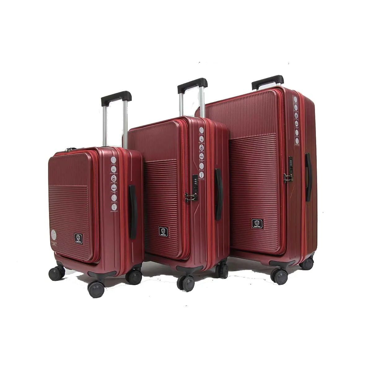 Cabriolet Polycarbonate Expandable Anti-theft Luggage with Recessed TSA Lock