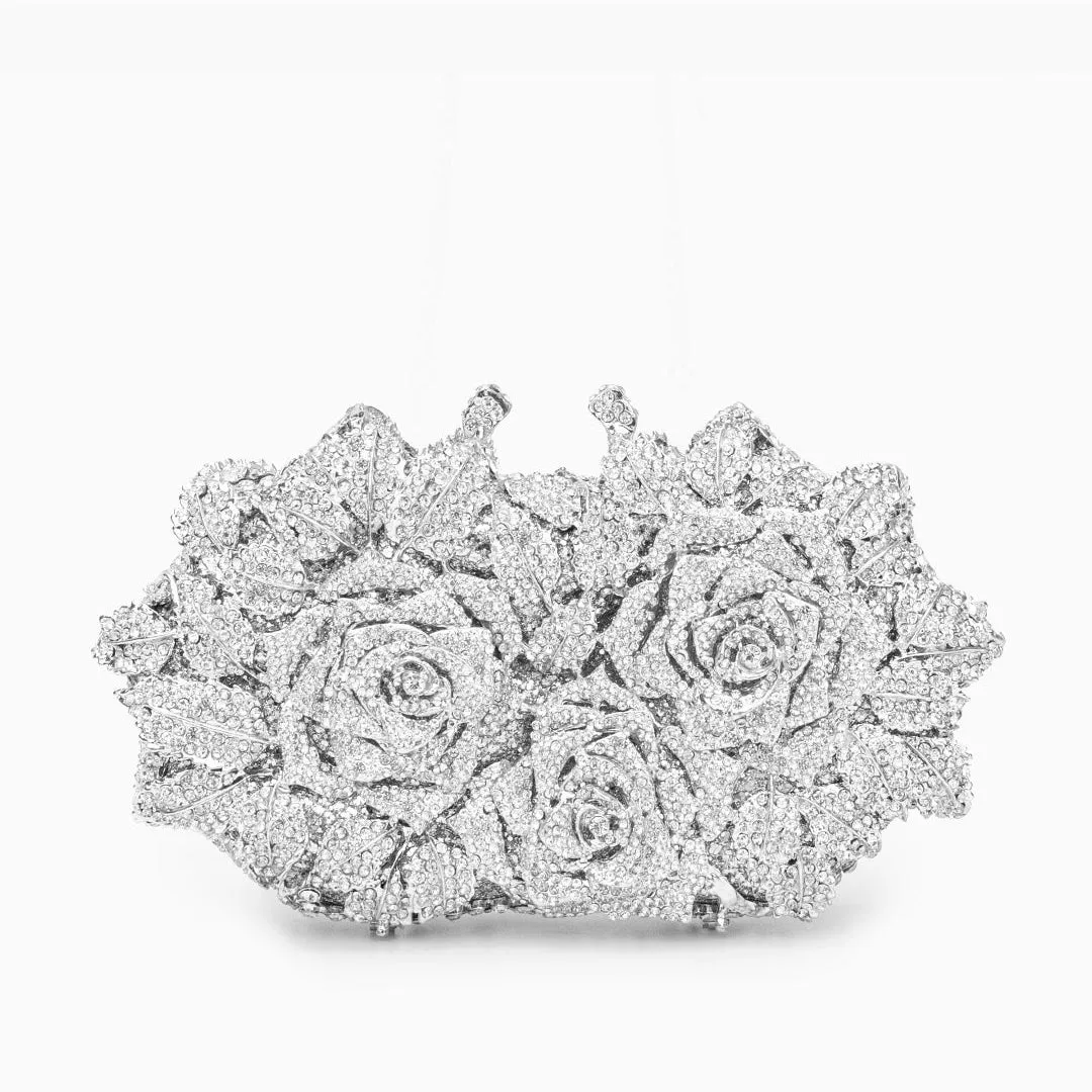 Cecilia Rose Clutch Bag - Silver