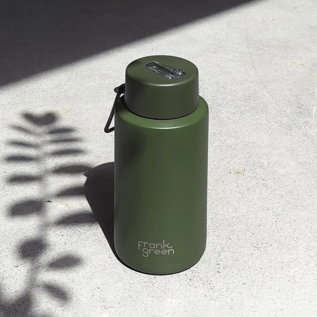 Ceramic Reusable Bottle 34oz - Khaki