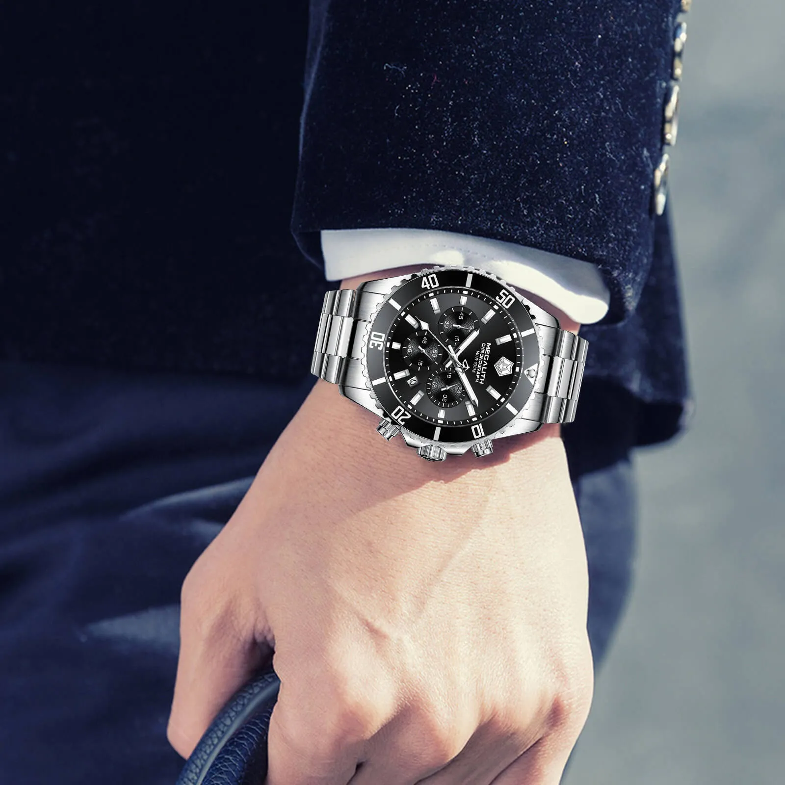 Chronograph Watch | Solid Steel | 8394M