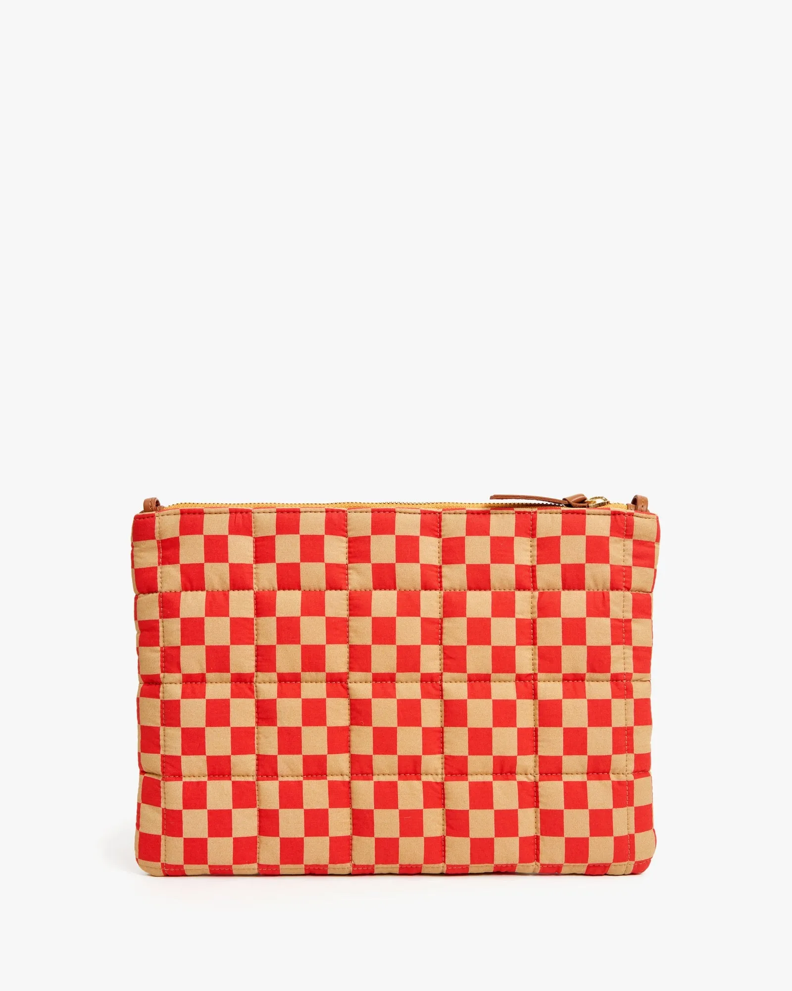 Clare V. Flat Checker Clutch