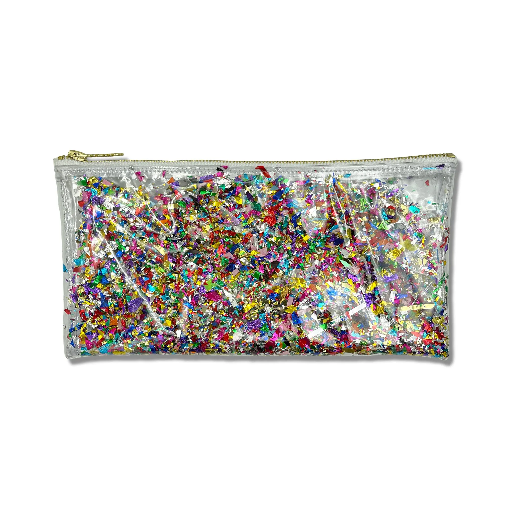 Clear Rainbow Confetti Clutch! 🎉✨