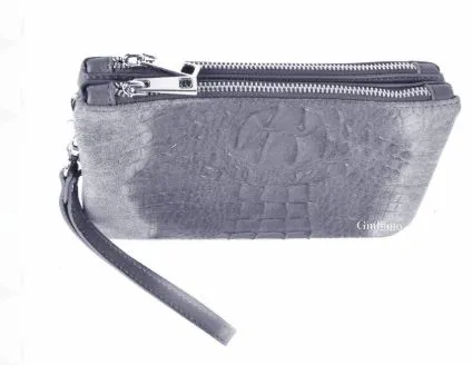 Crocodile Embossed Italian Purse