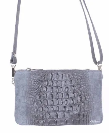 Crocodile Embossed Italian Purse